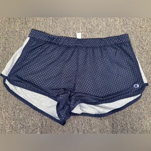 Champion (Large) Women's Navy Blue Mesh Activewear Shorts